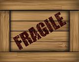 Grunge fragile wooden box background. Vector