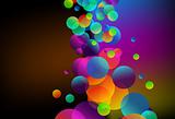 Rainbow Bubbles Background for Elegant Flyers