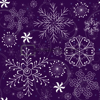 Christmas Seamless violet Pattern