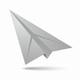 white paper plane