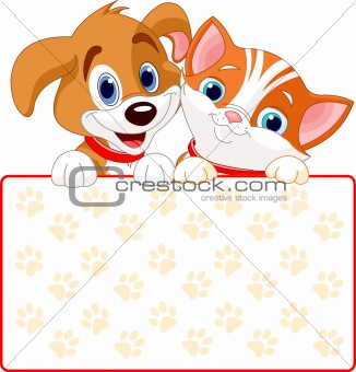Cat and dog sign