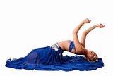 Belly dancer laying backwards