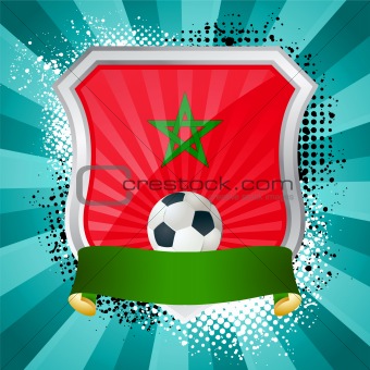 Shield with flag of Morocco