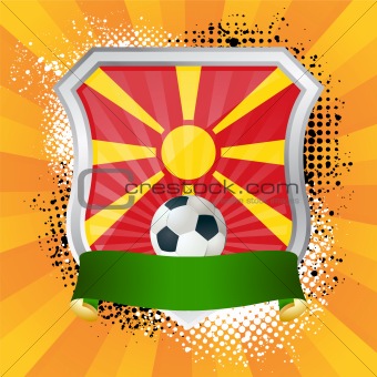 Shield with flag of  Macedonia