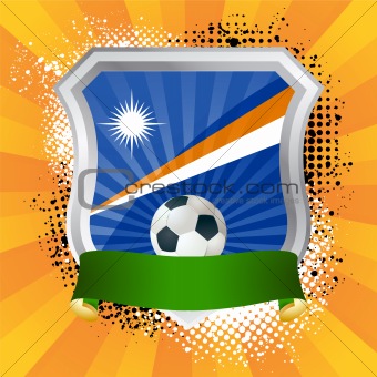Shield with flag of Marshall Islands