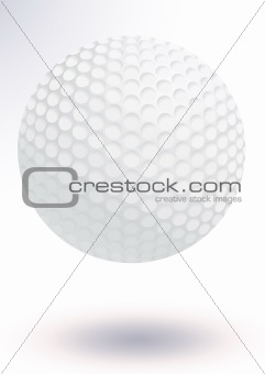 Golf ball vector illustration.