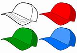 Baseball cap or hat vector template design.