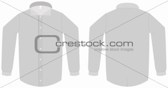 Dress shirt or blouse template vector illustration.
