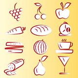 Red Food Icons Part 1