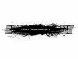 Grunge cinema banner with splash