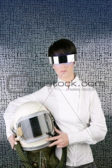 futuristic spaceship aircraft helmet astronaut woman