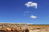 Formentera balearic island stone masonry blue sky
