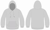 Hooded sweater template vector illustration.