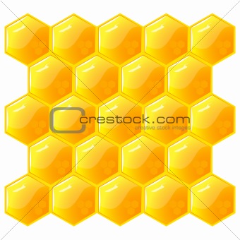 Image 2923007: Honeycomb, isolated on the white. Vector. from Crestock