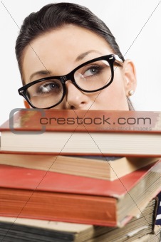 student with glasses