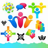 Social People Icons and Elements
