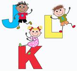 alphabet letters J K L