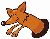 Fox in burrow
