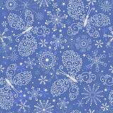 Blue christmas repeating pattern