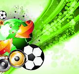 Abstrac World Football ChampionShip Disco Party Flyer Background