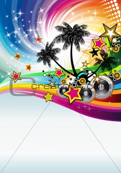 Tropical Disco Dance Background 