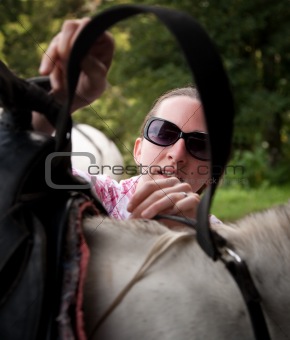 Tourist in Costa Rica with Horse