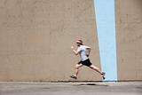 Man runs to prepare for race