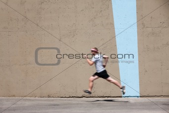 Man runs to prepare for race