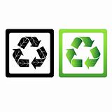 set of vector recycle symbols
