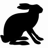 illustration hare isolated on white background
