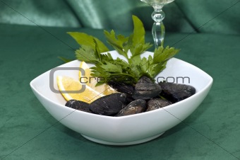 Plate of mussels