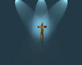 Crucifix with spotlight