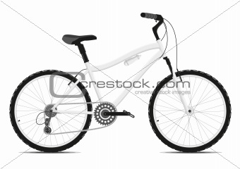 Bicycle on a white background. Vector.