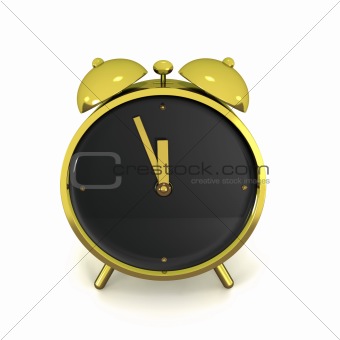 Golden alarm clock