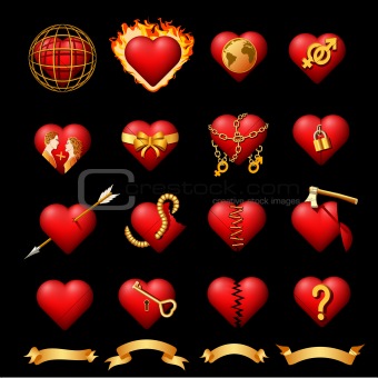 collection volumetric Hearts