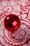 Chrsitmas red ball over indian pattern