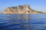 Ifach Penon mountain in Calpe from blue sea 