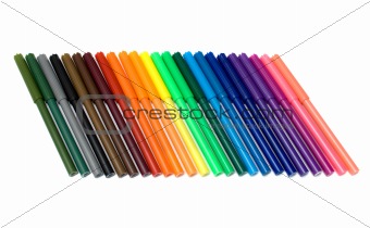 Colored felt tip pens