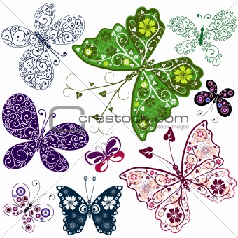 Abstract Butterflies (Set)