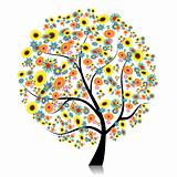 Floral tree beautiful for your design