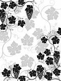 Floral background with a vine