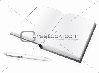 Notebook and pen for office