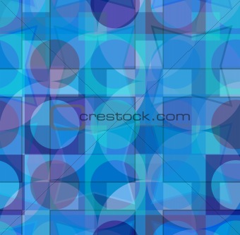Blue geometric Seamless vector pattern