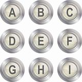 Alphabet Button - A-I
