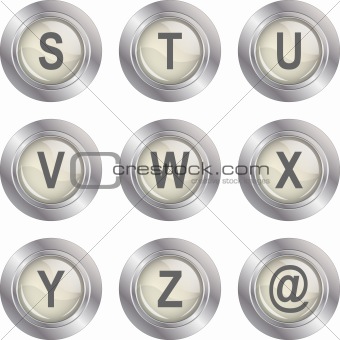 Alphabet Button - S-Z