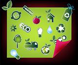 Ecology icons, vector