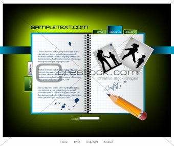 Website template, good for family web, vecto