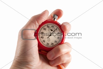 Stopwatch in hand