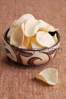 Chips in old bowl