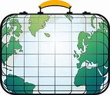 suitcase like world map